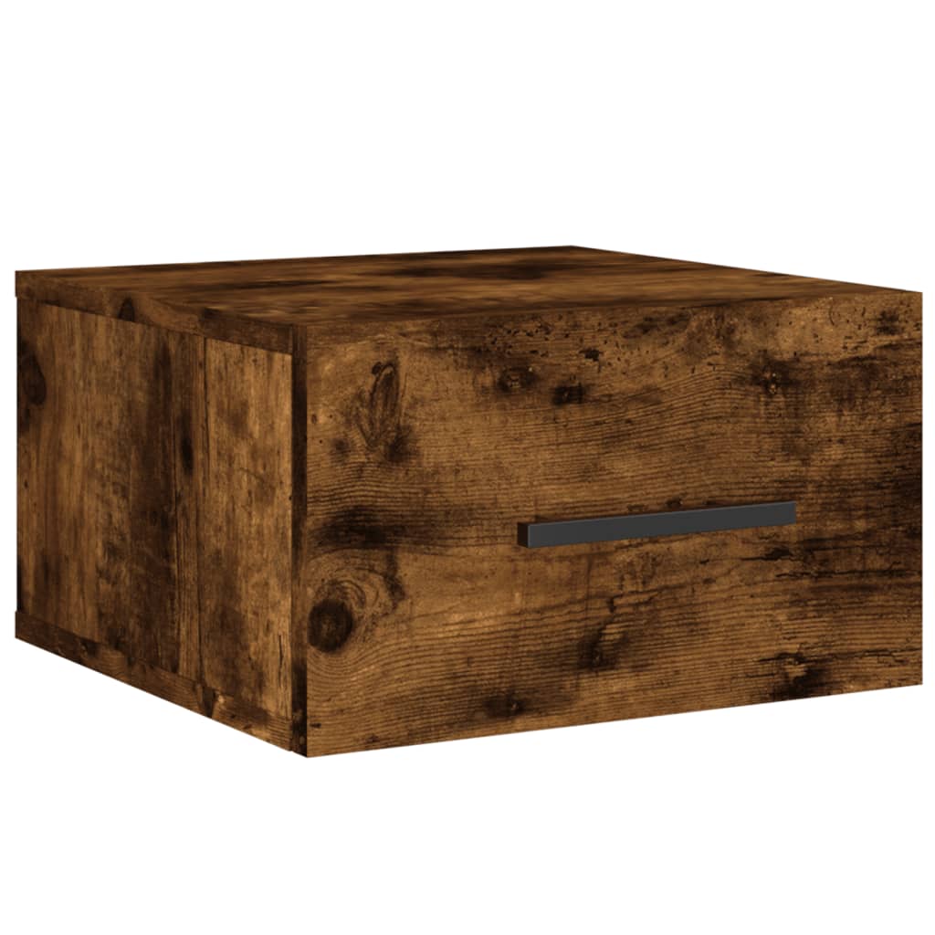 Noptiere de perete, 2 buc., stejar afumat, 35x35x20 cm GartenMobel Dekor