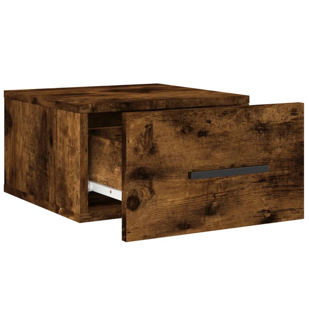 Noptiere de perete, 2 buc., stejar afumat, 35x35x20 cm GartenMobel Dekor