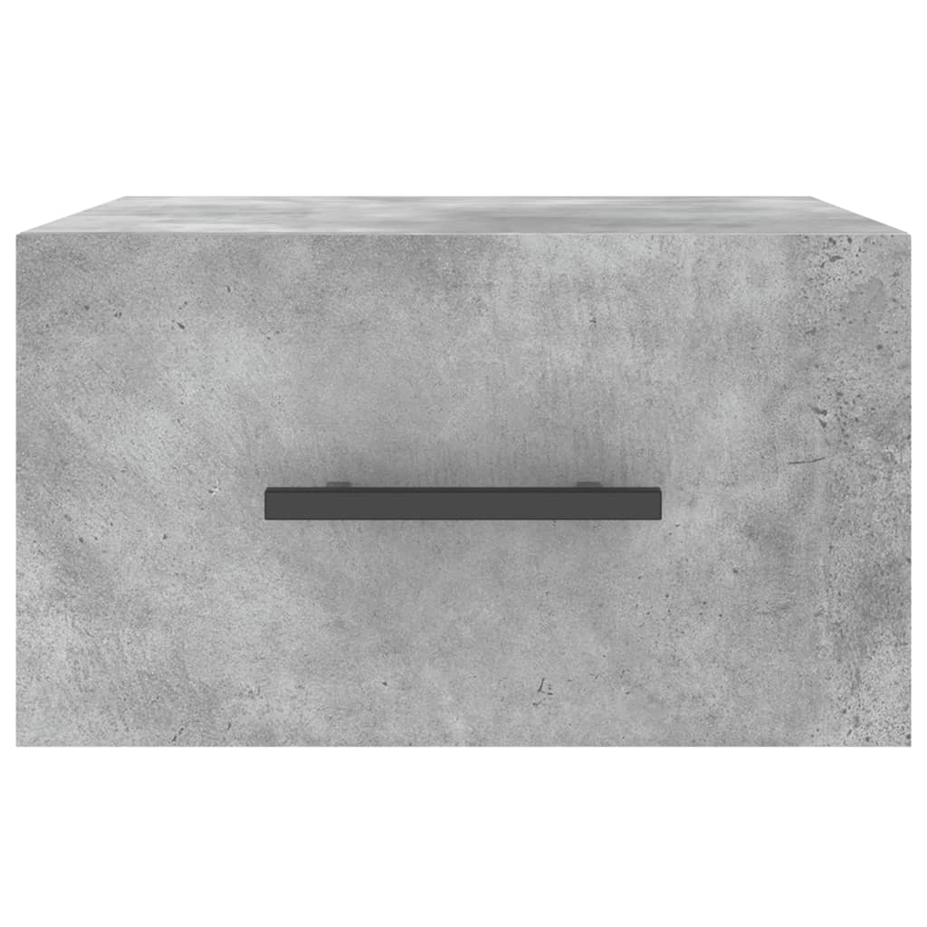 Noptiere montate pe perete 2 buc. gri beton 35x35x20 cm GartenMobel Dekor