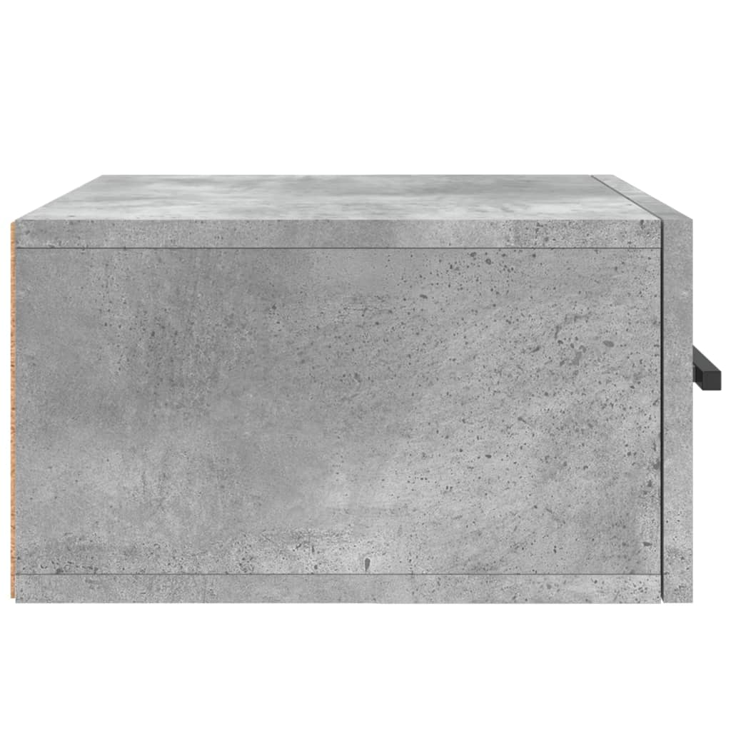 Noptiere montate pe perete 2 buc. gri beton 35x35x20 cm GartenMobel Dekor