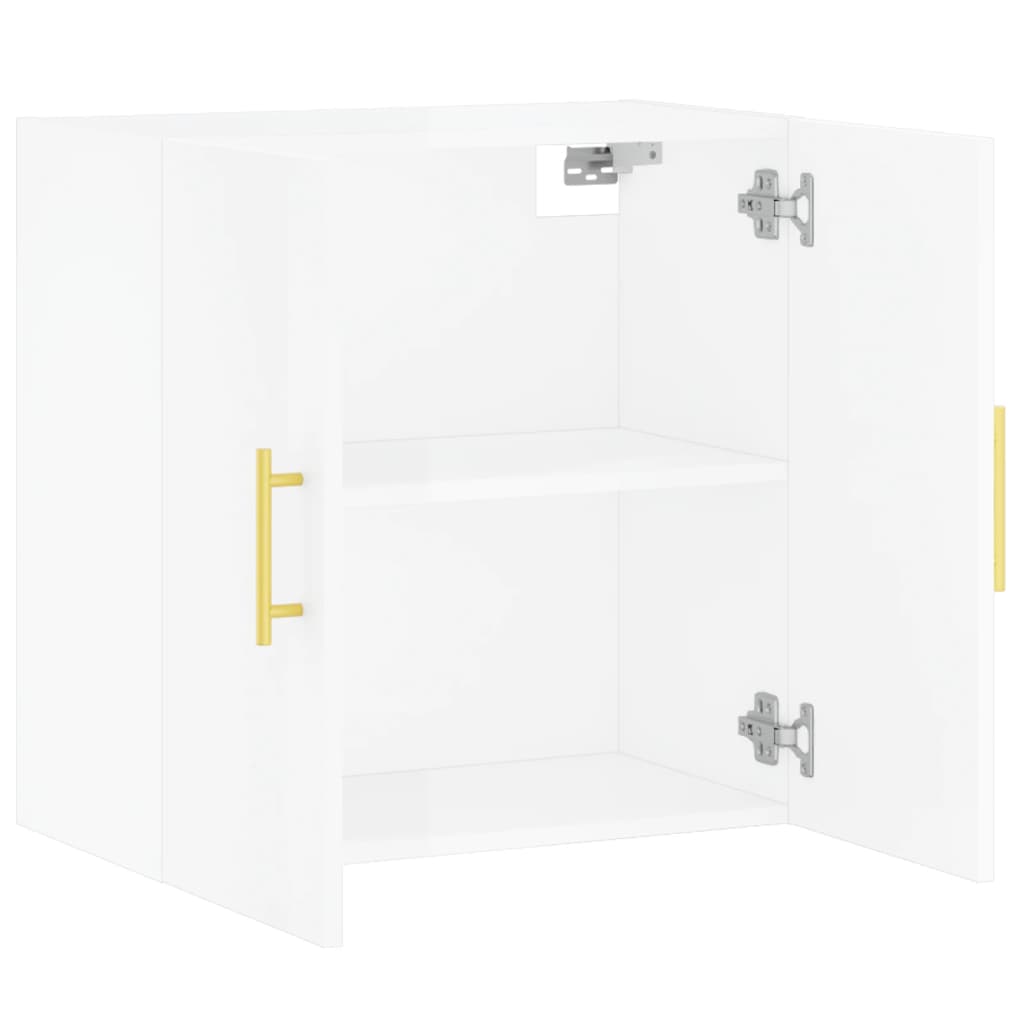 Dulap de perete, alb extralucios, 60x31x60 cm, lemn compozit GartenMobel Dekor