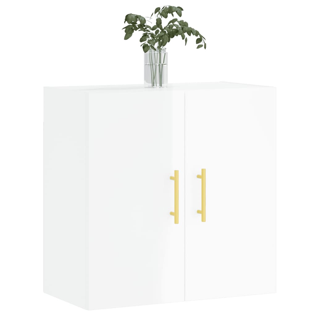 Dulap de perete, alb extralucios, 60x31x60 cm, lemn compozit GartenMobel Dekor