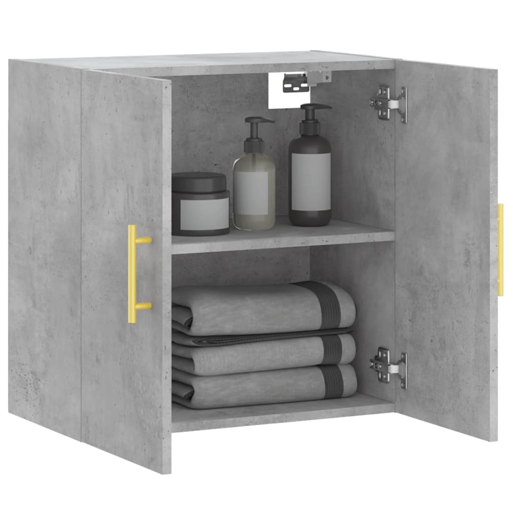Dulap de perete, gri beton, 60x31x60 cm, lemn compozit GartenMobel Dekor