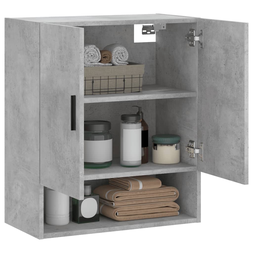 Dulap de perete, gri beton, 60x31x70 cm, lemn compozit GartenMobel Dekor