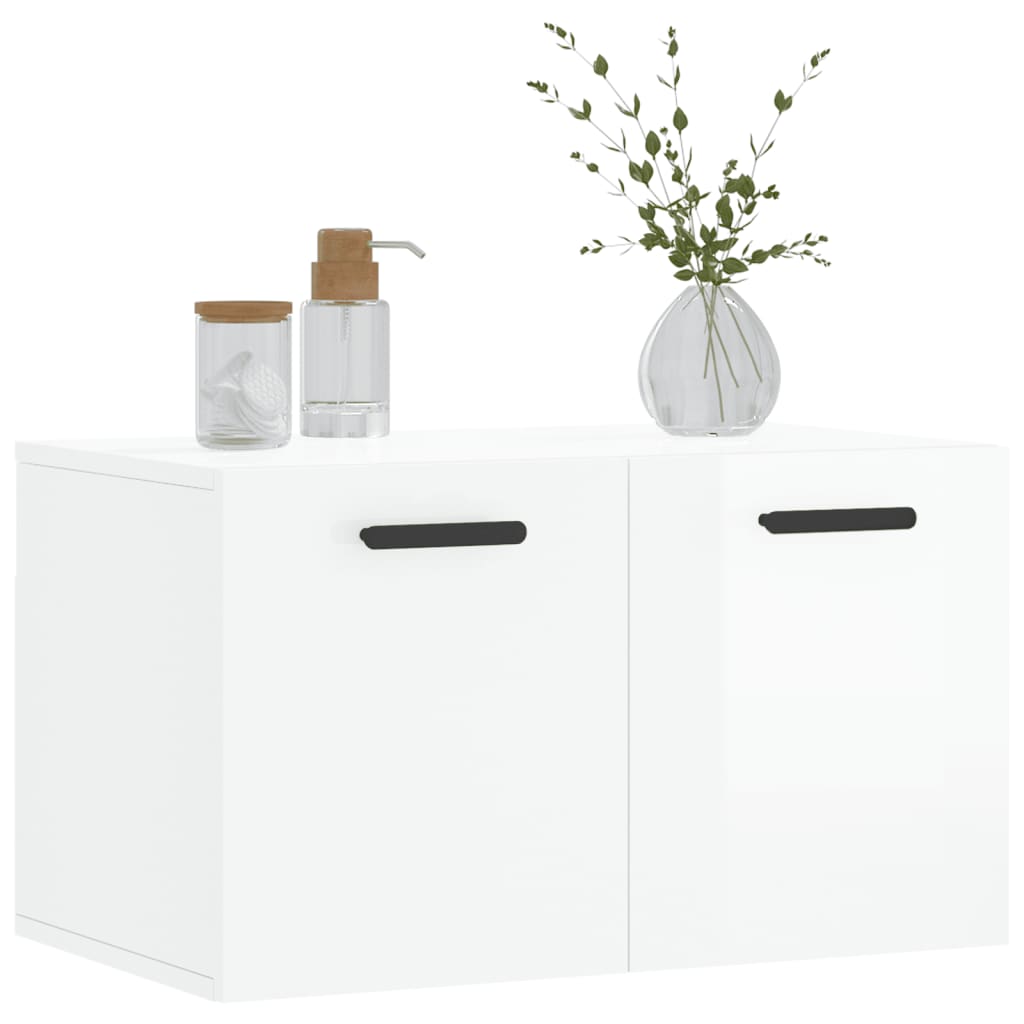 Dulap de perete, alb extralucios, 60x36,5x35 cm, lemn compozit GartenMobel Dekor