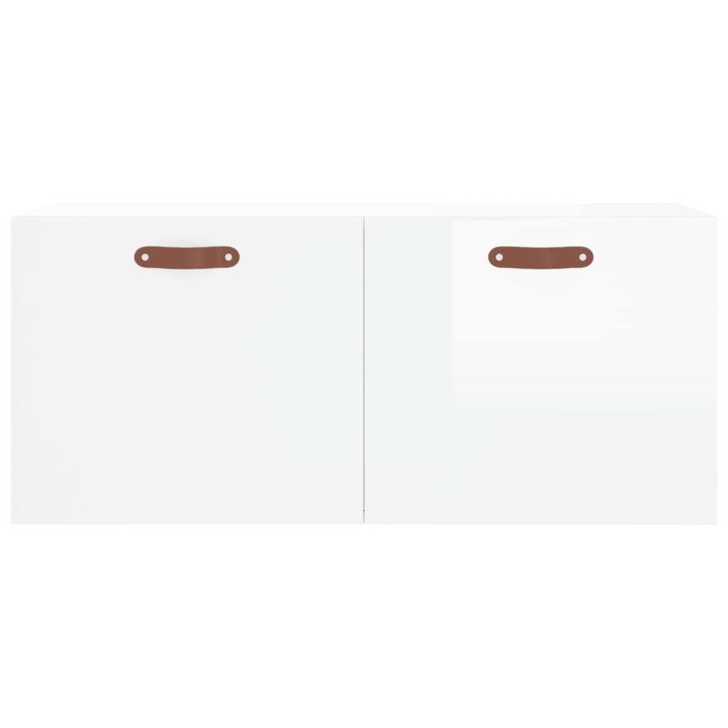 Dulap de perete, alb extralucios, 80x36,5x35 cm, lemn compozit GartenMobel Dekor