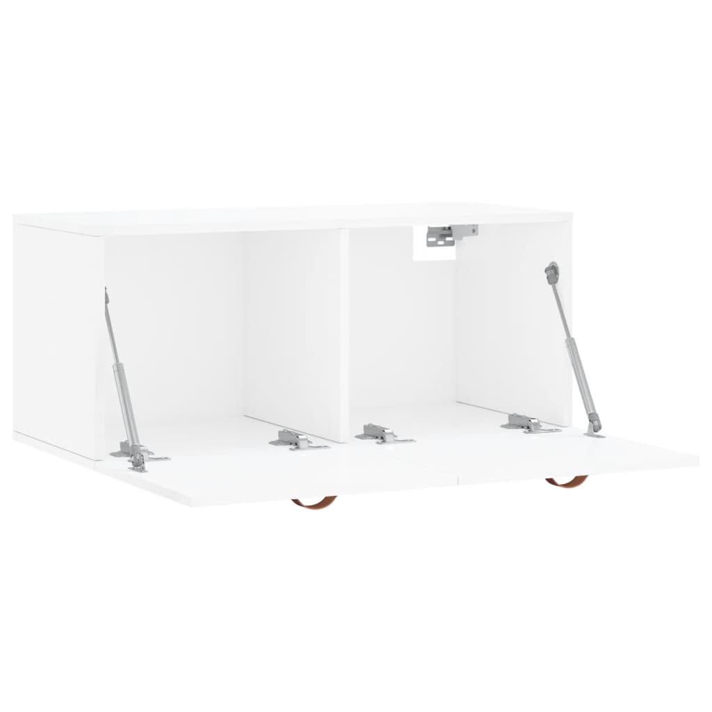 Dulap de perete, alb extralucios, 80x36,5x35 cm, lemn compozit GartenMobel Dekor