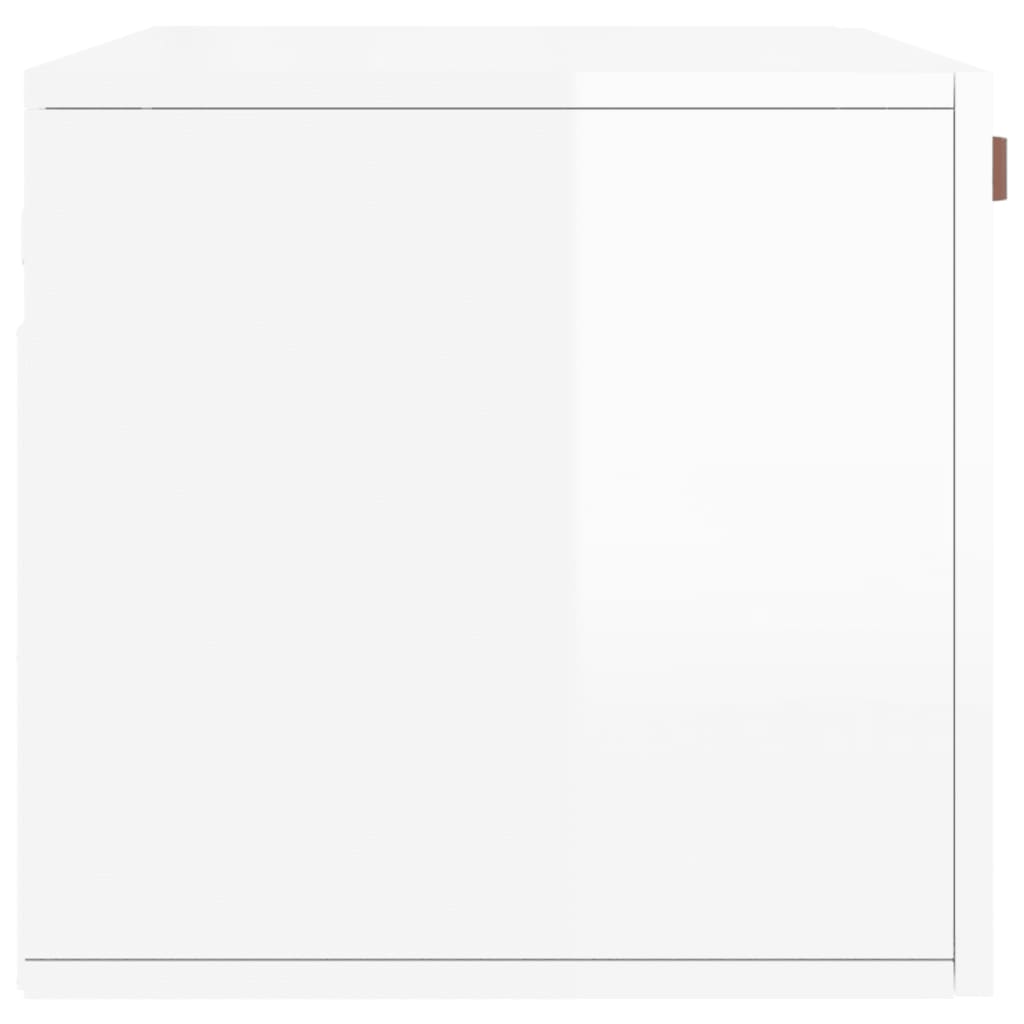 Dulap de perete, alb extralucios, 80x36,5x35 cm, lemn compozit GartenMobel Dekor