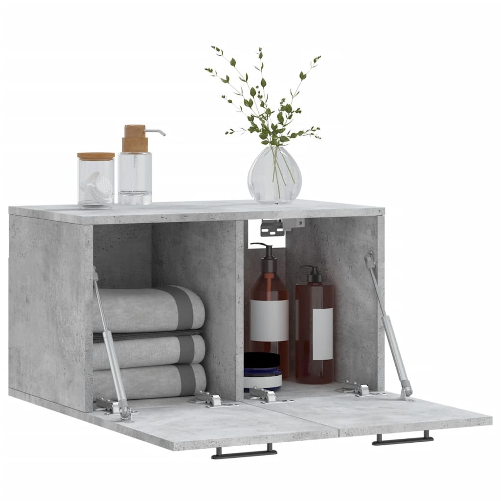 Dulap de perete, gri beton, 60x36,5x35 cm, lemn prelucrat GartenMobel Dekor