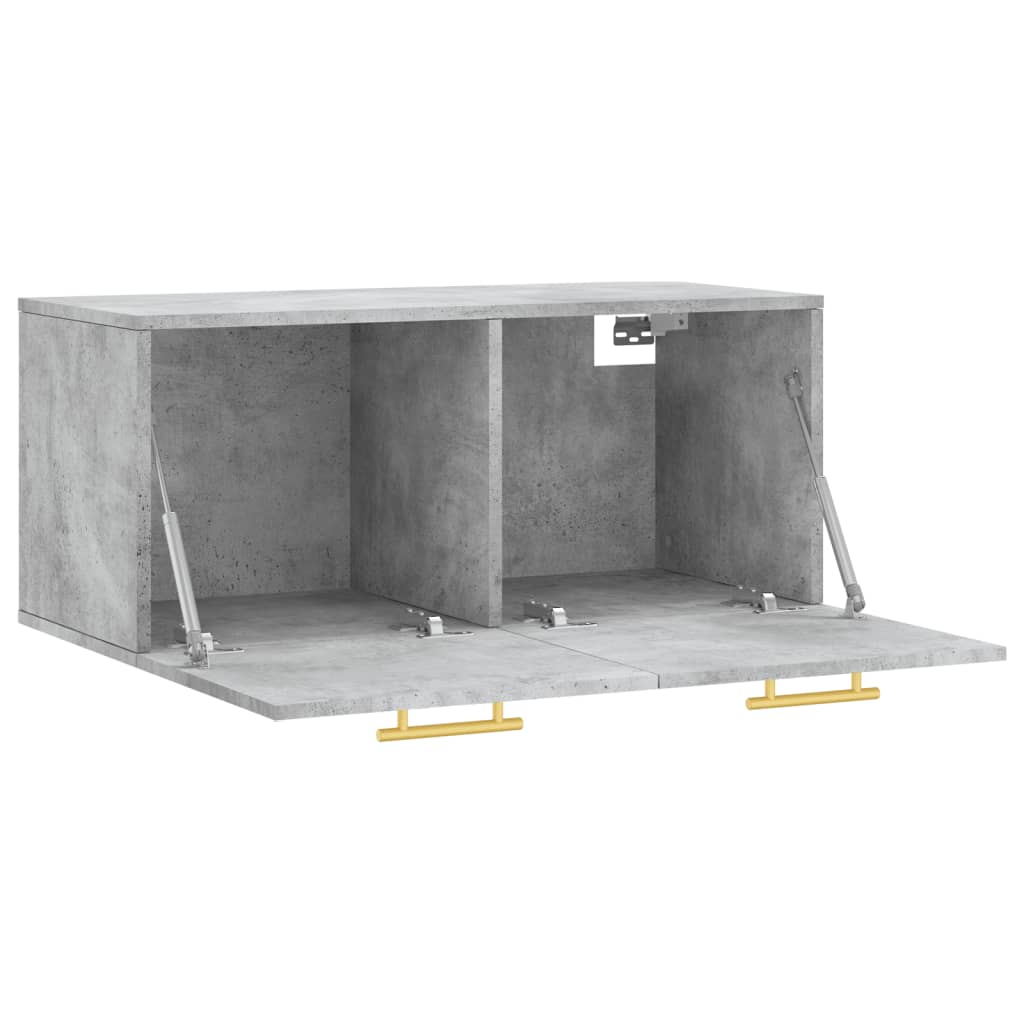 Dulap de perete, gri beton, 80x36,5x35 cm, lemn compozit GartenMobel Dekor