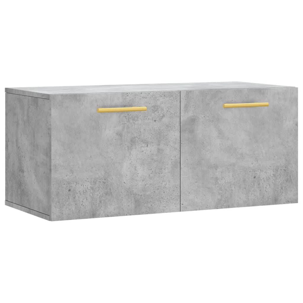 Dulap de perete, gri beton, 80x36,5x35 cm, lemn compozit GartenMobel Dekor