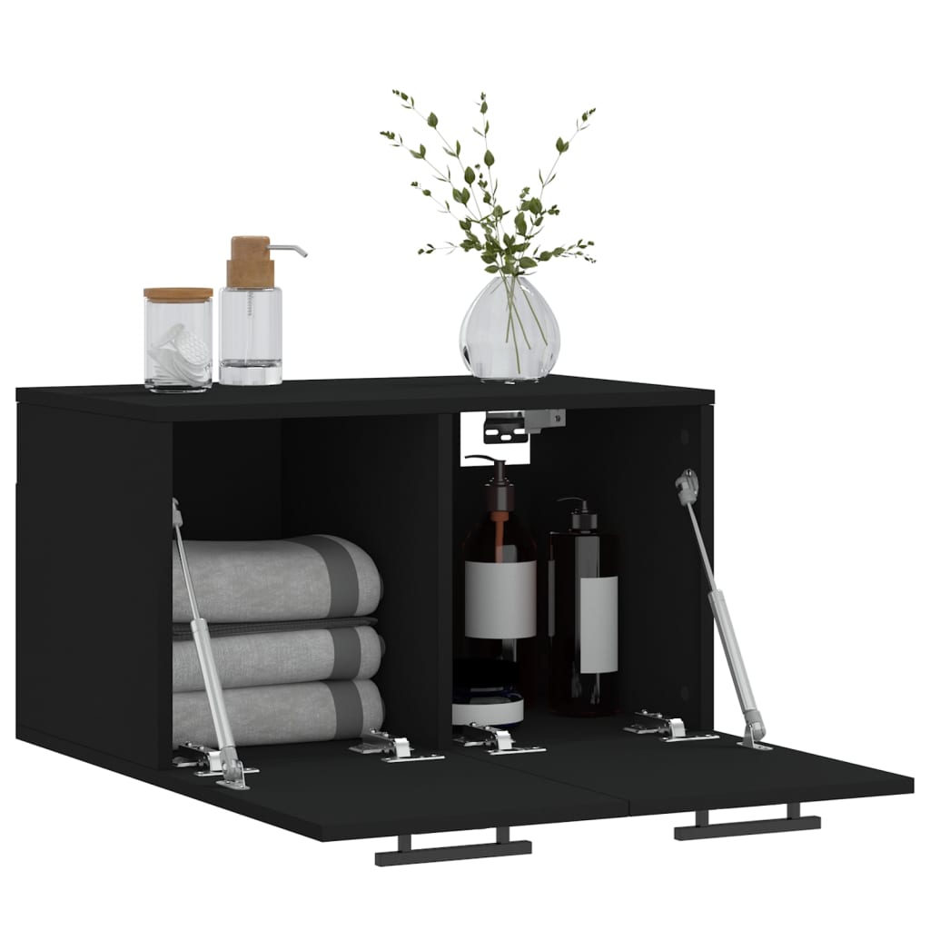 Dulap de perete, negru, 60x36,5x35 cm, lemn prelucrat GartenMobel Dekor