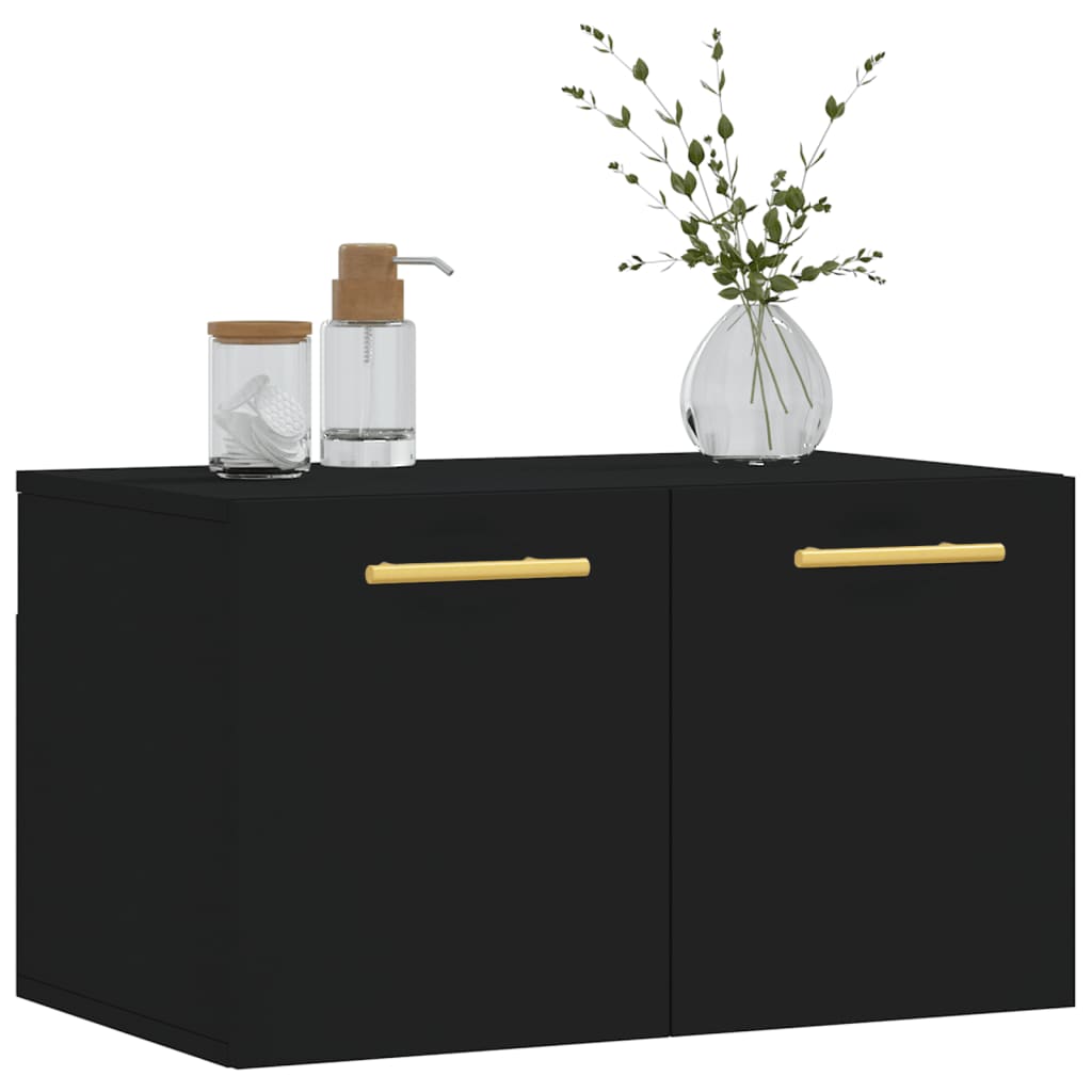 Dulap de perete, negru, 60x36,5x35 cm, lemn prelucrat GartenMobel Dekor
