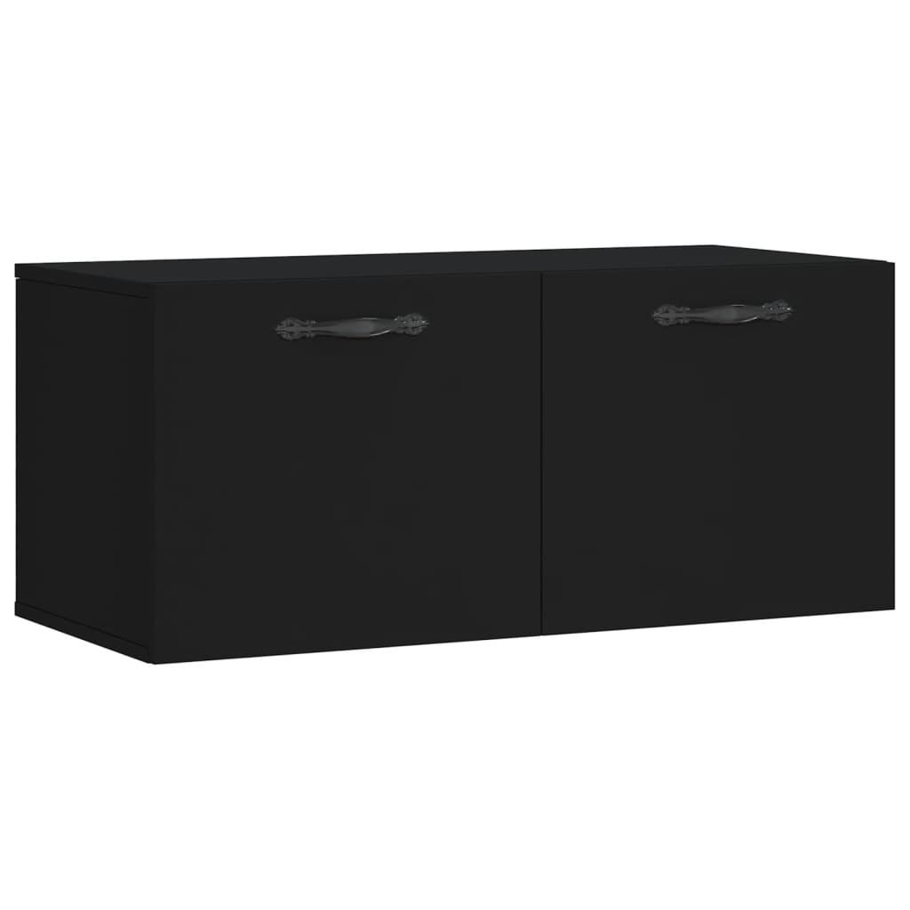 Dulap de perete, negru, 80x36,5x35 cm, lemn compozit GartenMobel Dekor