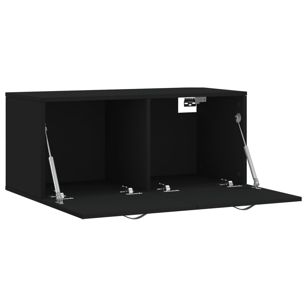 Dulap de perete, negru, 80x36,5x35 cm, lemn compozit GartenMobel Dekor
