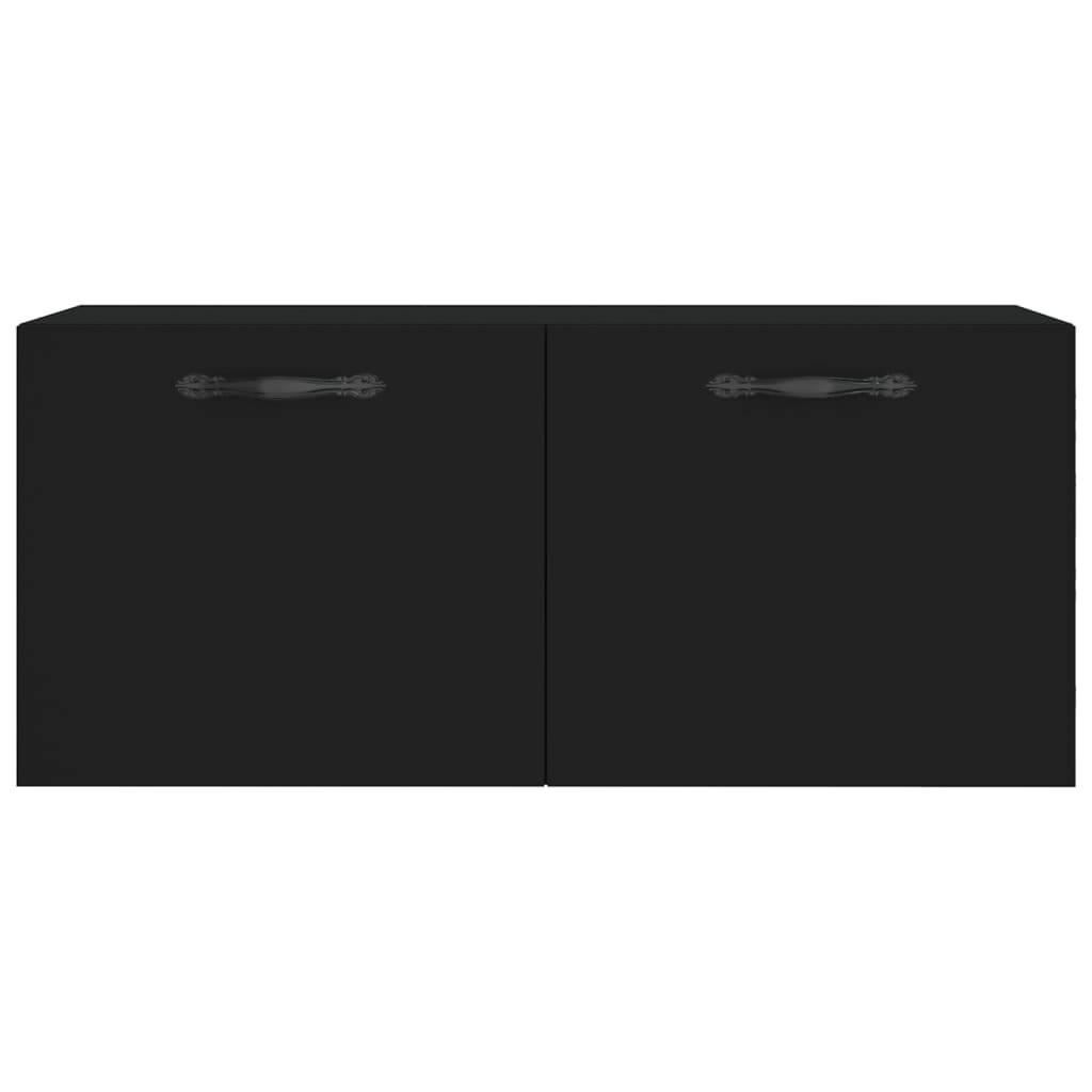 Dulap de perete, negru, 80x36,5x35 cm, lemn compozit GartenMobel Dekor