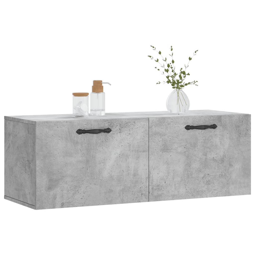 Dulap de perete, gri beton, 100x36,5x35 cm, lemn prelucrat GartenMobel Dekor