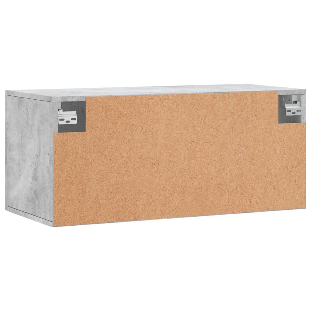 Dulap de perete, gri beton, 80x36,5x35 cm, lemn compozit GartenMobel Dekor
