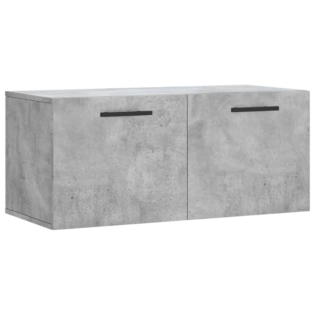Dulap de perete, gri beton, 80x36,5x35 cm, lemn compozit GartenMobel Dekor