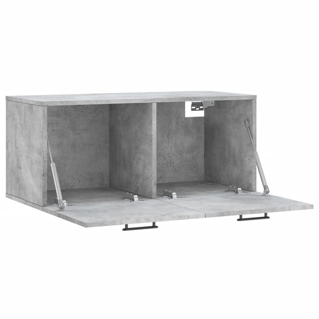 Dulap de perete, gri beton, 80x36,5x35 cm, lemn compozit GartenMobel Dekor