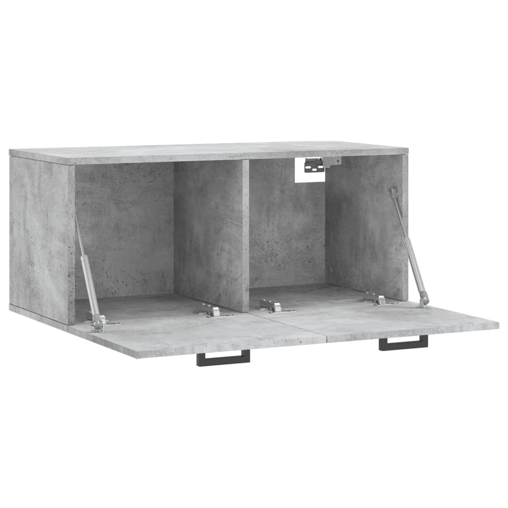 Dulap de perete, gri beton, 80x36,5x35 cm, lemn compozit GartenMobel Dekor