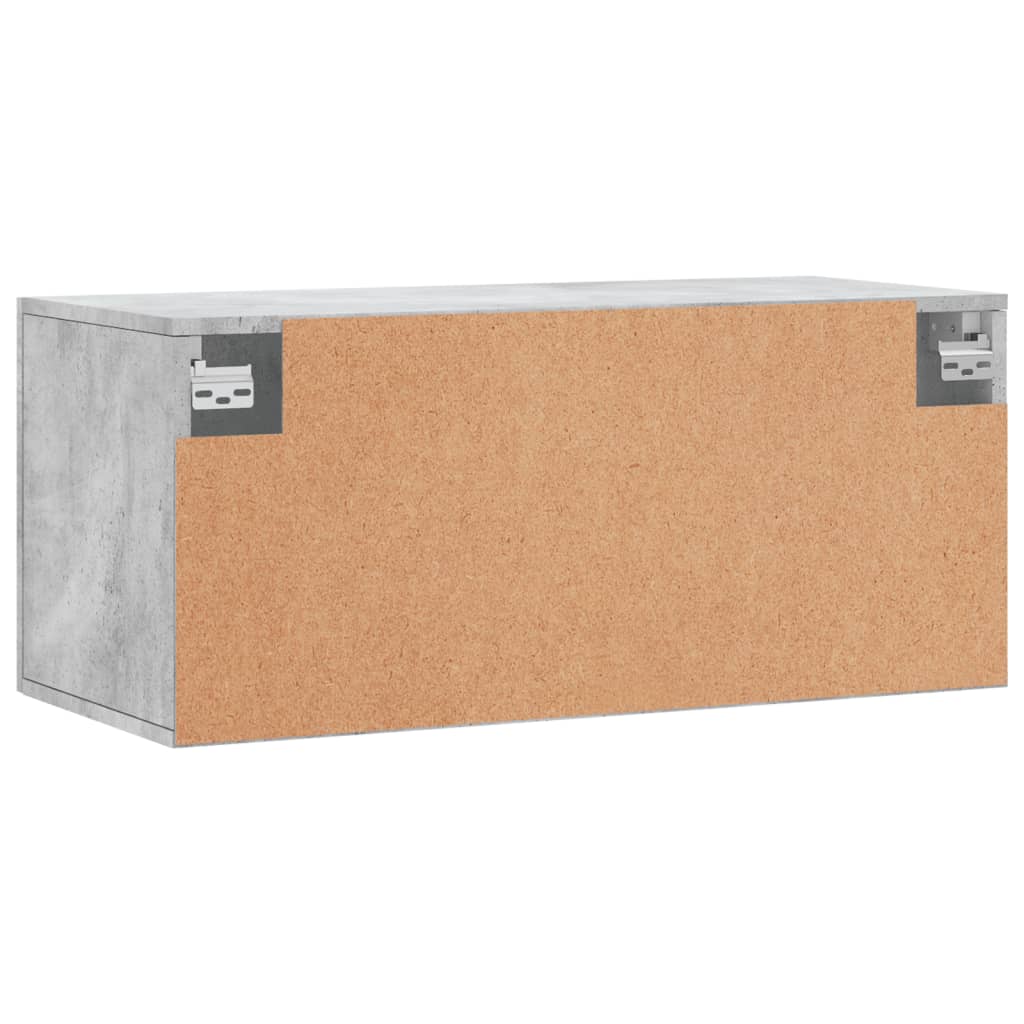 Dulap de perete, gri beton, 80x36,5x35 cm, lemn compozit GartenMobel Dekor