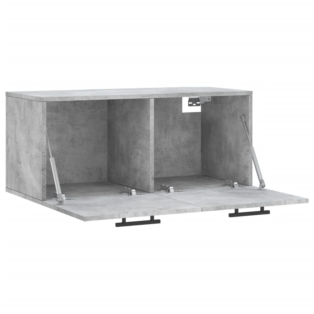 Dulap de perete, gri beton, 80x36,5x35 cm, lemn compozit GartenMobel Dekor