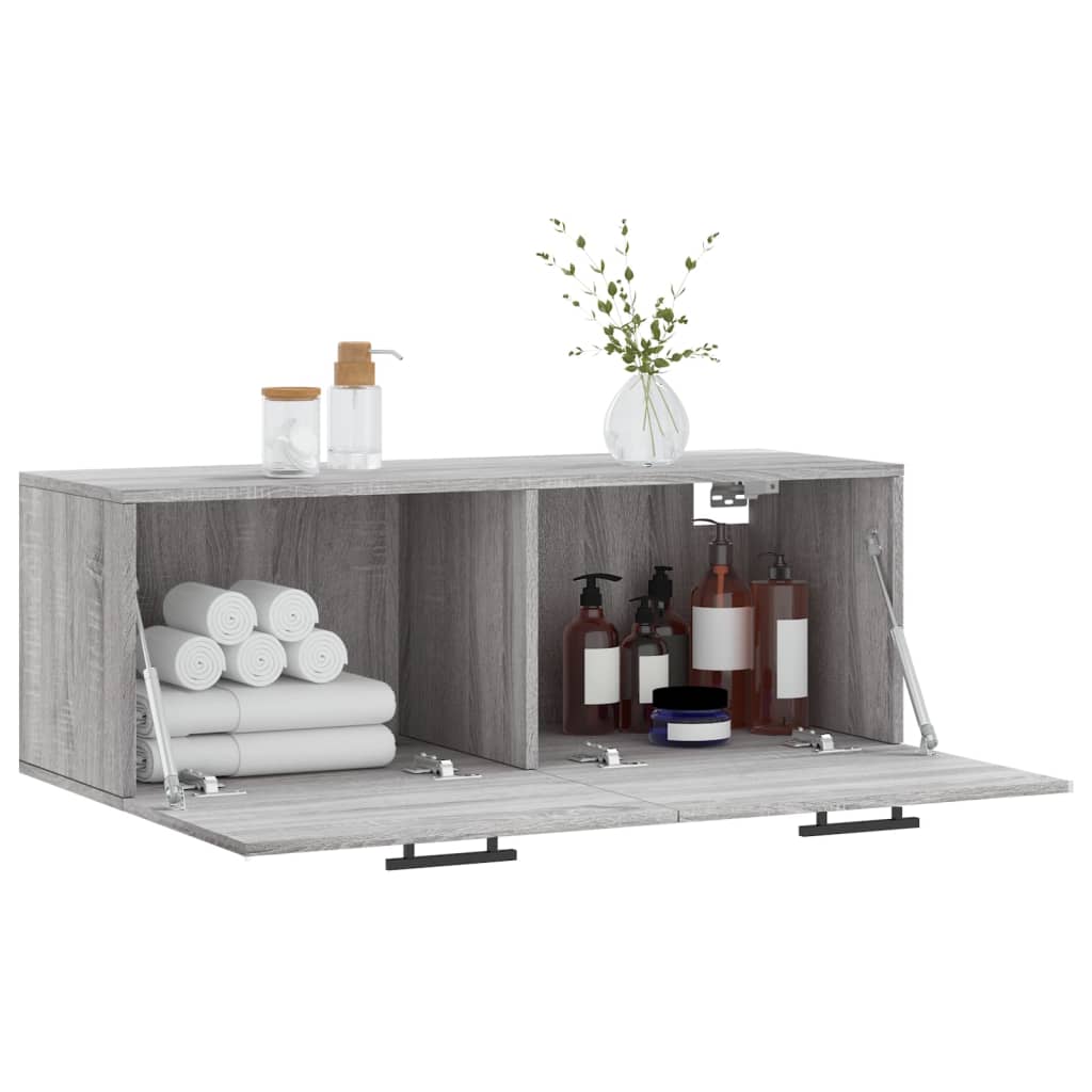 Dulap de perete, gri sonoma, 100x36,5x35 cm, lemn prelucrat GartenMobel Dekor