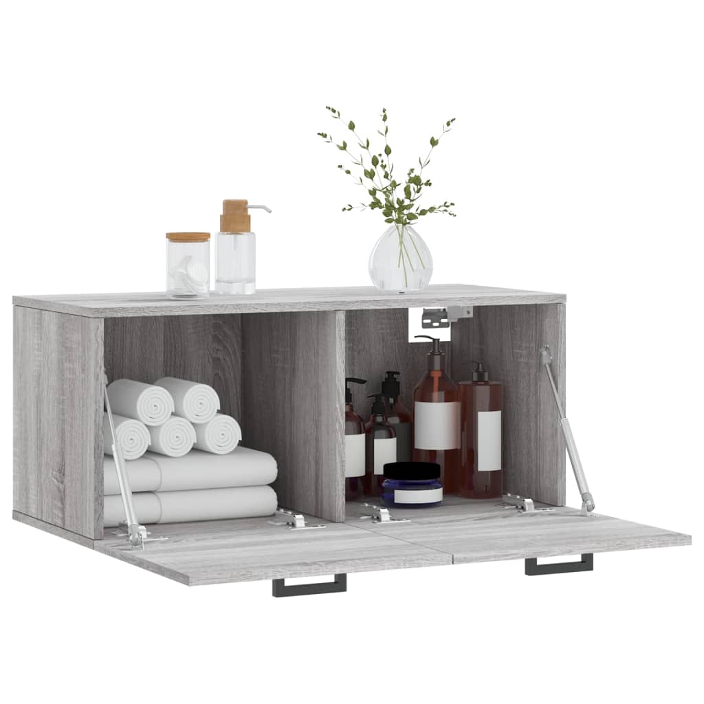 Dulap de perete, gri sonoma, 80x36,5x35 cm, lemn compozit GartenMobel Dekor