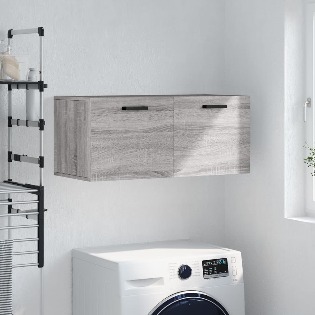 Dulap de perete, gri sonoma, 80x36,5x35 cm, lemn compozit GartenMobel Dekor