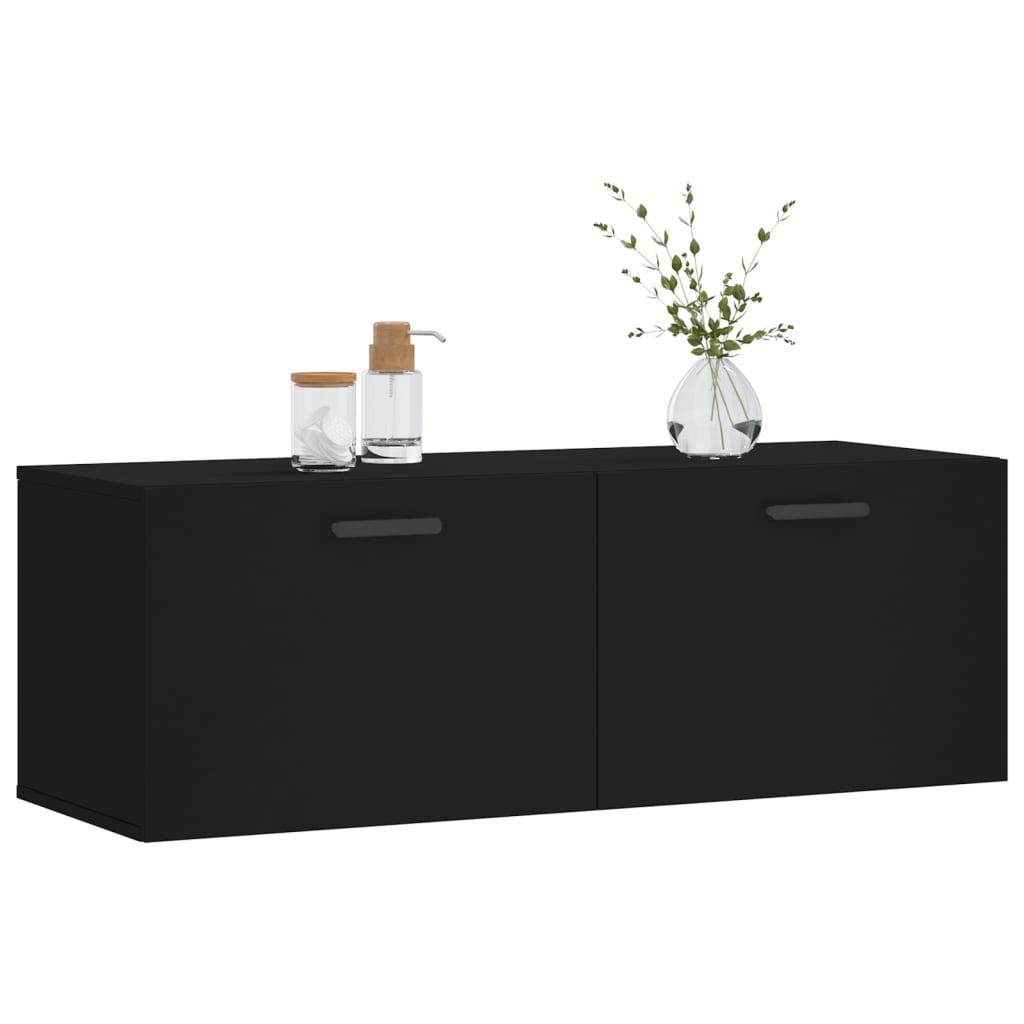 Dulap de perete, negru, 100x36,5x35 cm, lemn compozit GartenMobel Dekor
