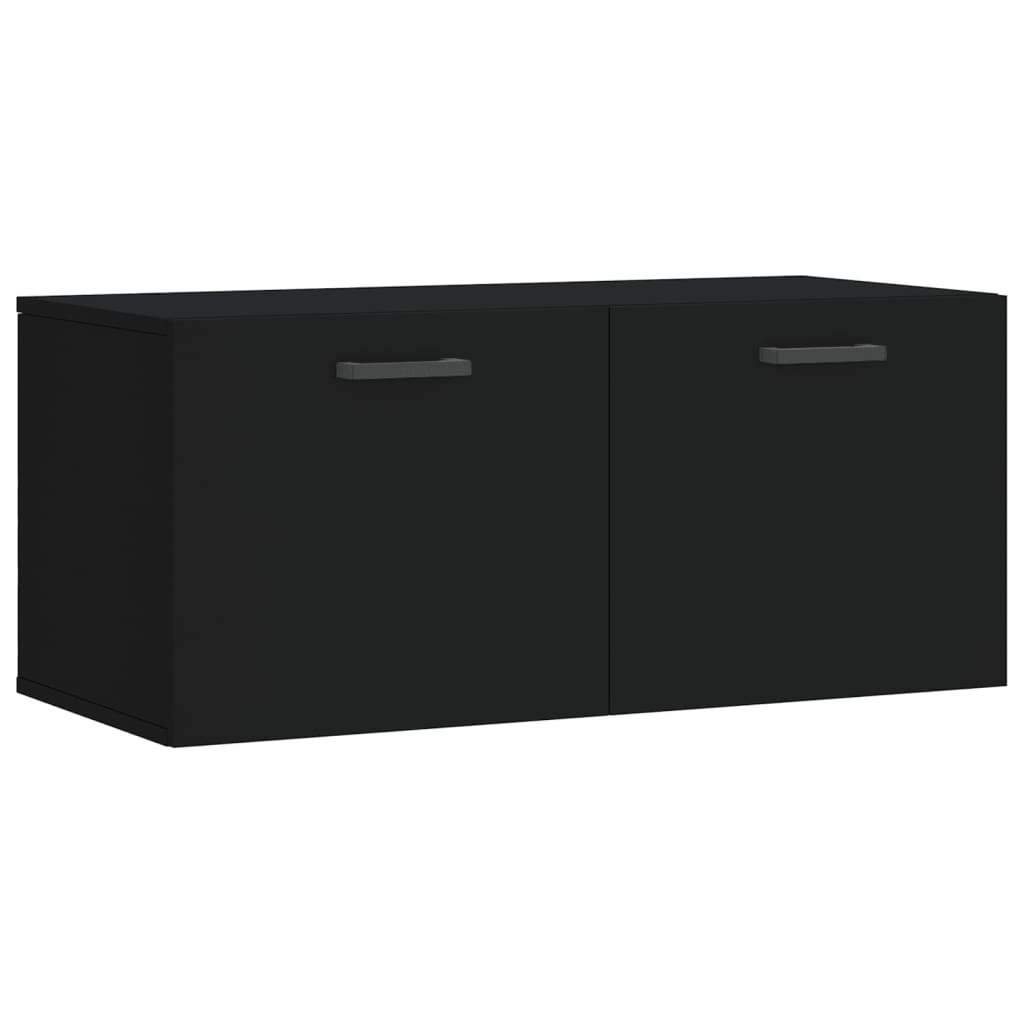 Dulap de perete, negru, 80x36,5x35 cm, lemn compozit GartenMobel Dekor
