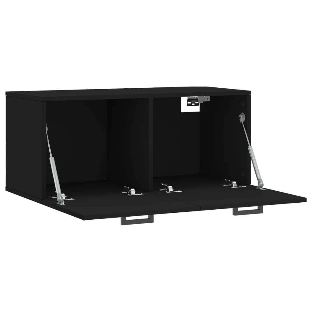 Dulap de perete, negru, 80x36,5x35 cm, lemn compozit GartenMobel Dekor