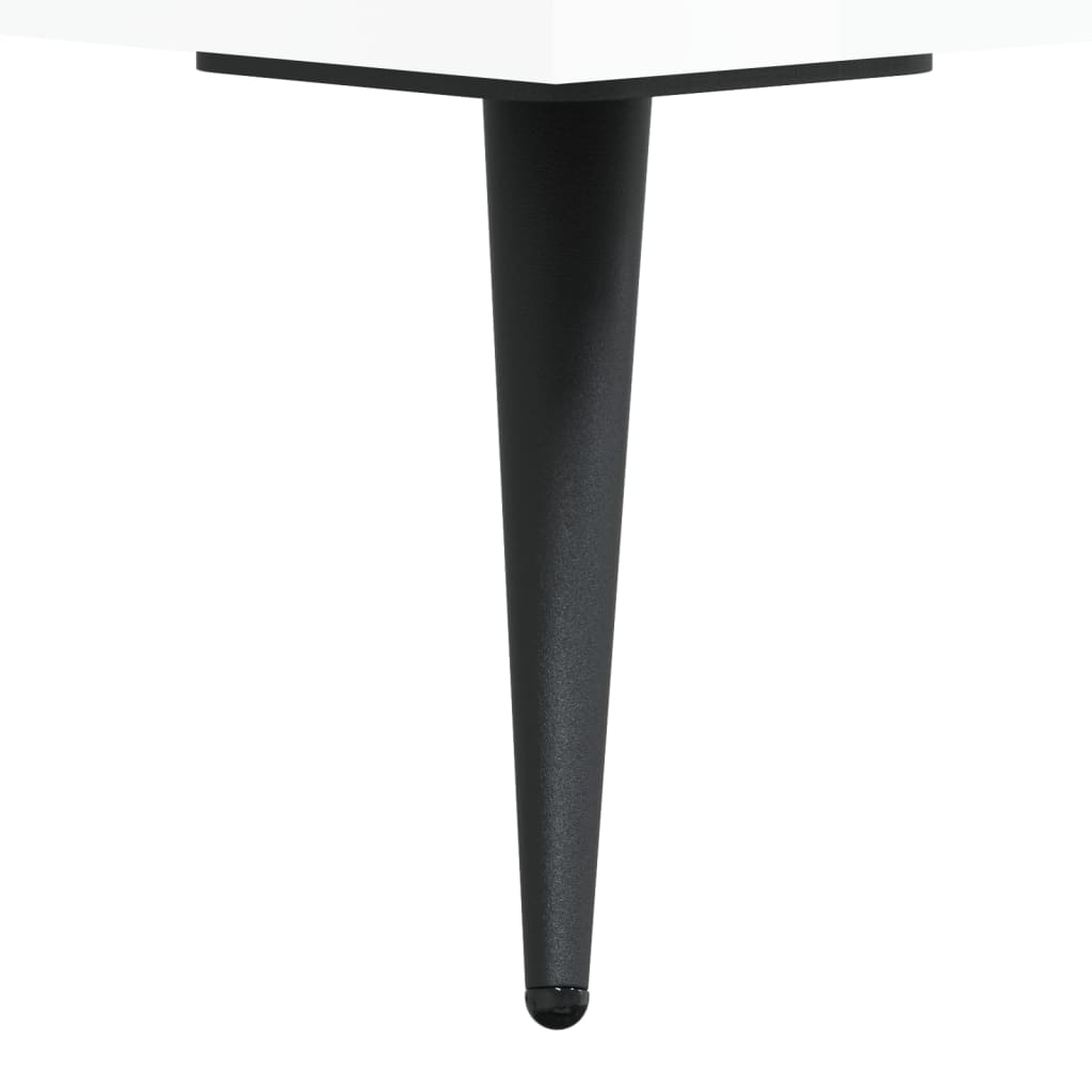 Servantă, alb extralucios, 69,5x34x90 cm, lemn compozit GartenMobel Dekor