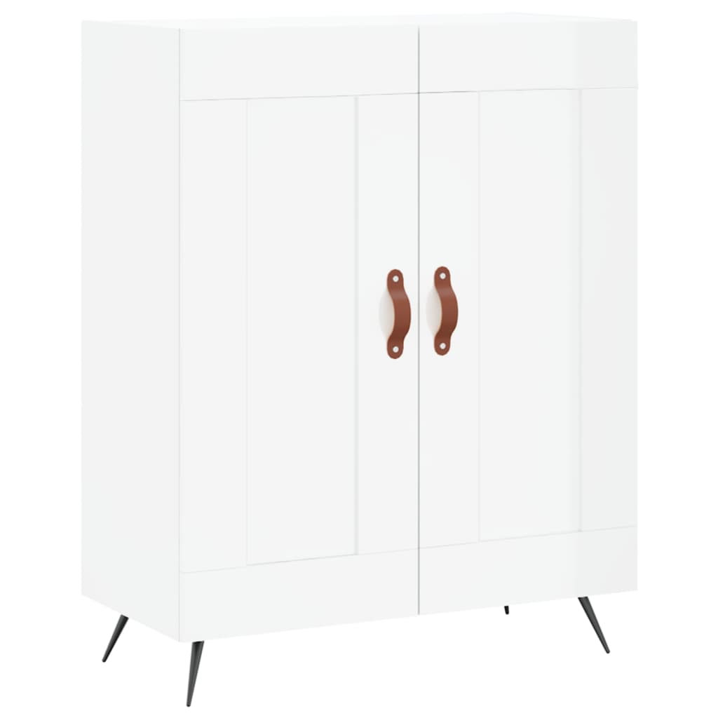 Servantă, alb extralucios, 69,5x34x90 cm, lemn compozit GartenMobel Dekor