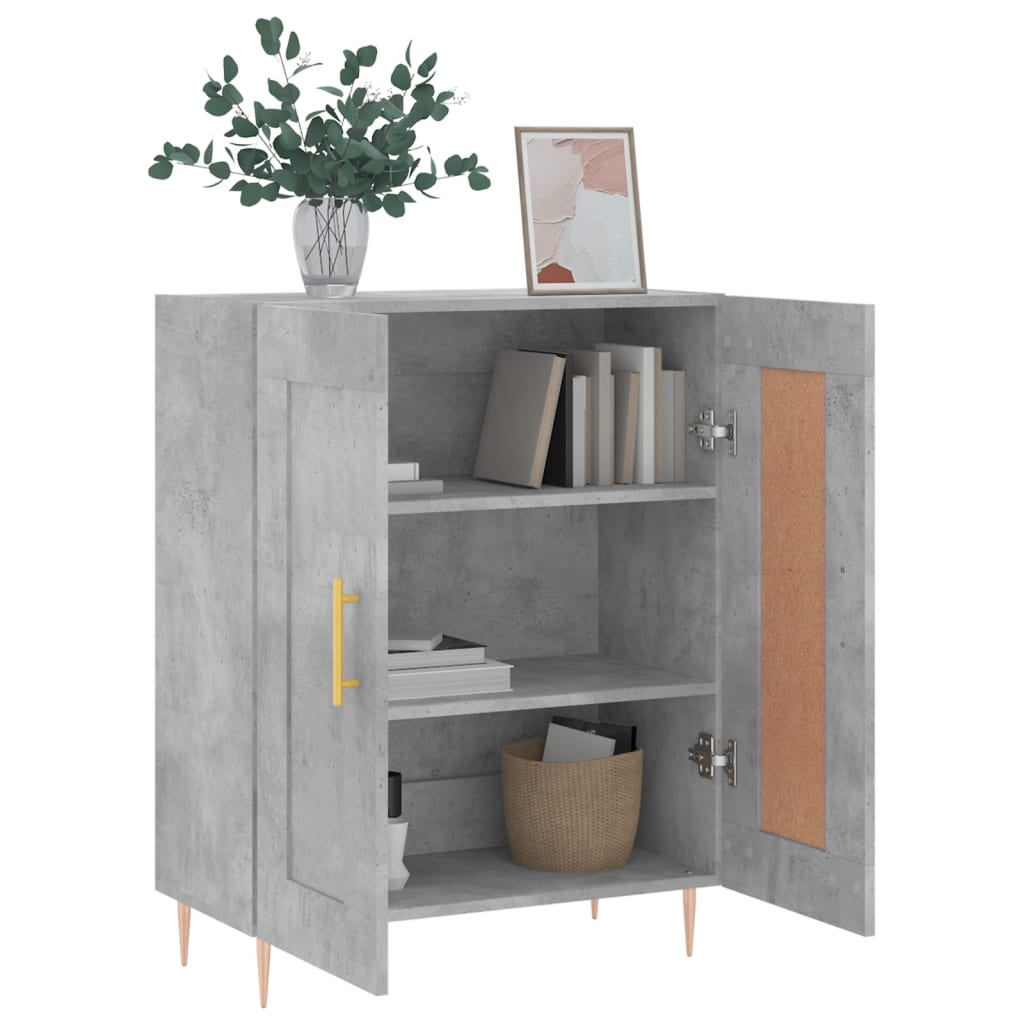 Servantă, gri beton, 69,5x34x90 cm, lemn compozit GartenMobel Dekor