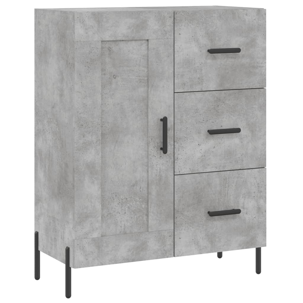 Servantă, gri beton, 69,5x34x90 cm, lemn compozit GartenMobel Dekor