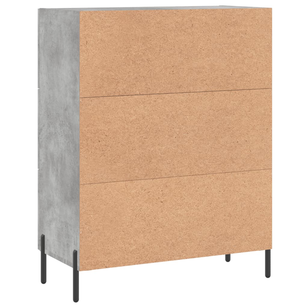 Servantă, gri beton, 69,5x34x90 cm, lemn compozit GartenMobel Dekor