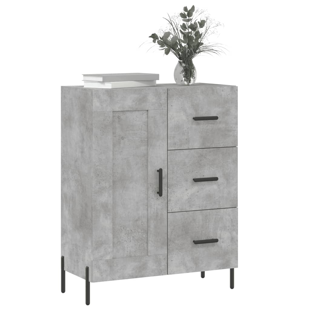 Servantă, gri beton, 69,5x34x90 cm, lemn compozit GartenMobel Dekor