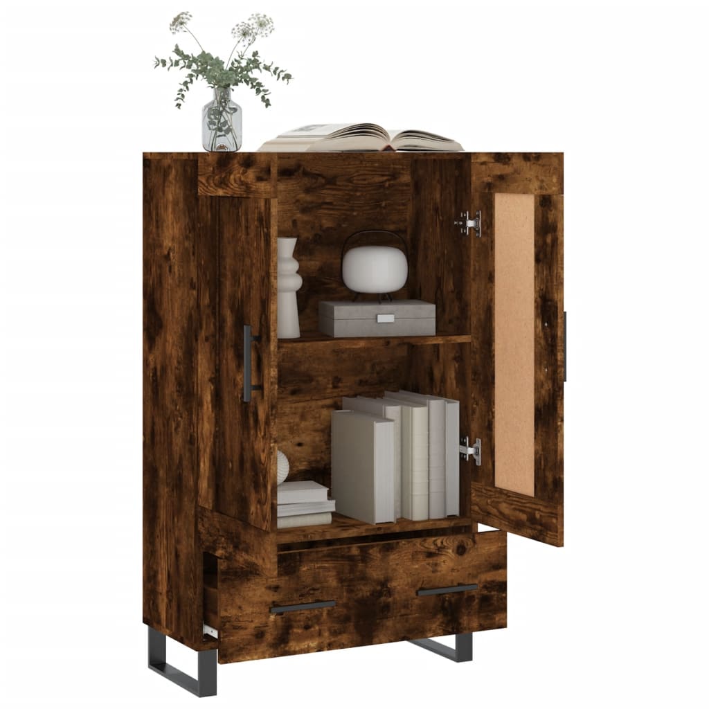Dulap înalt, stejar afumat, 69,5x31x115 cm, lemn prelucrat GartenMobel Dekor