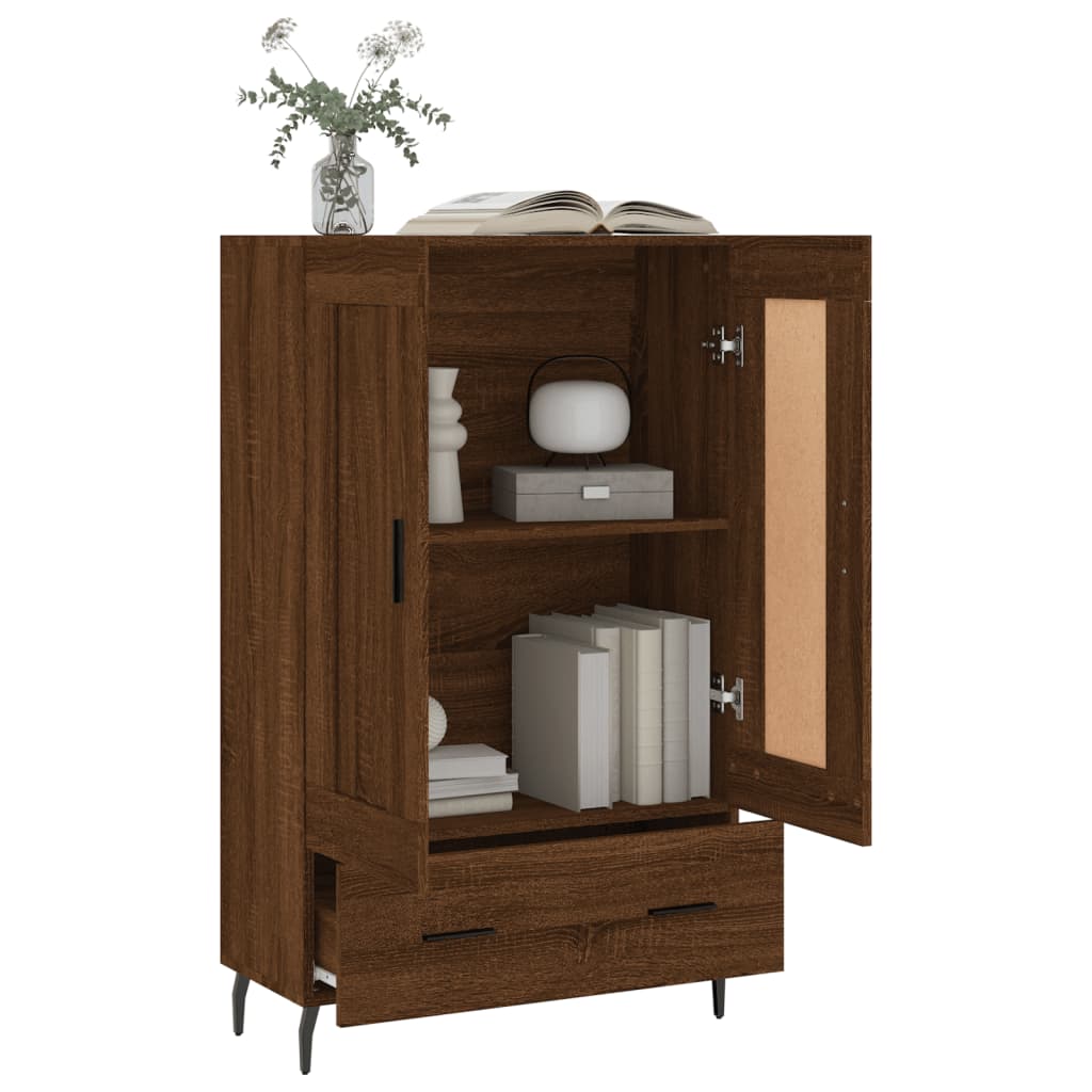 Dulap înalt, stejar maro, 69,5x31x115 cm, lemn prelucrat GartenMobel Dekor