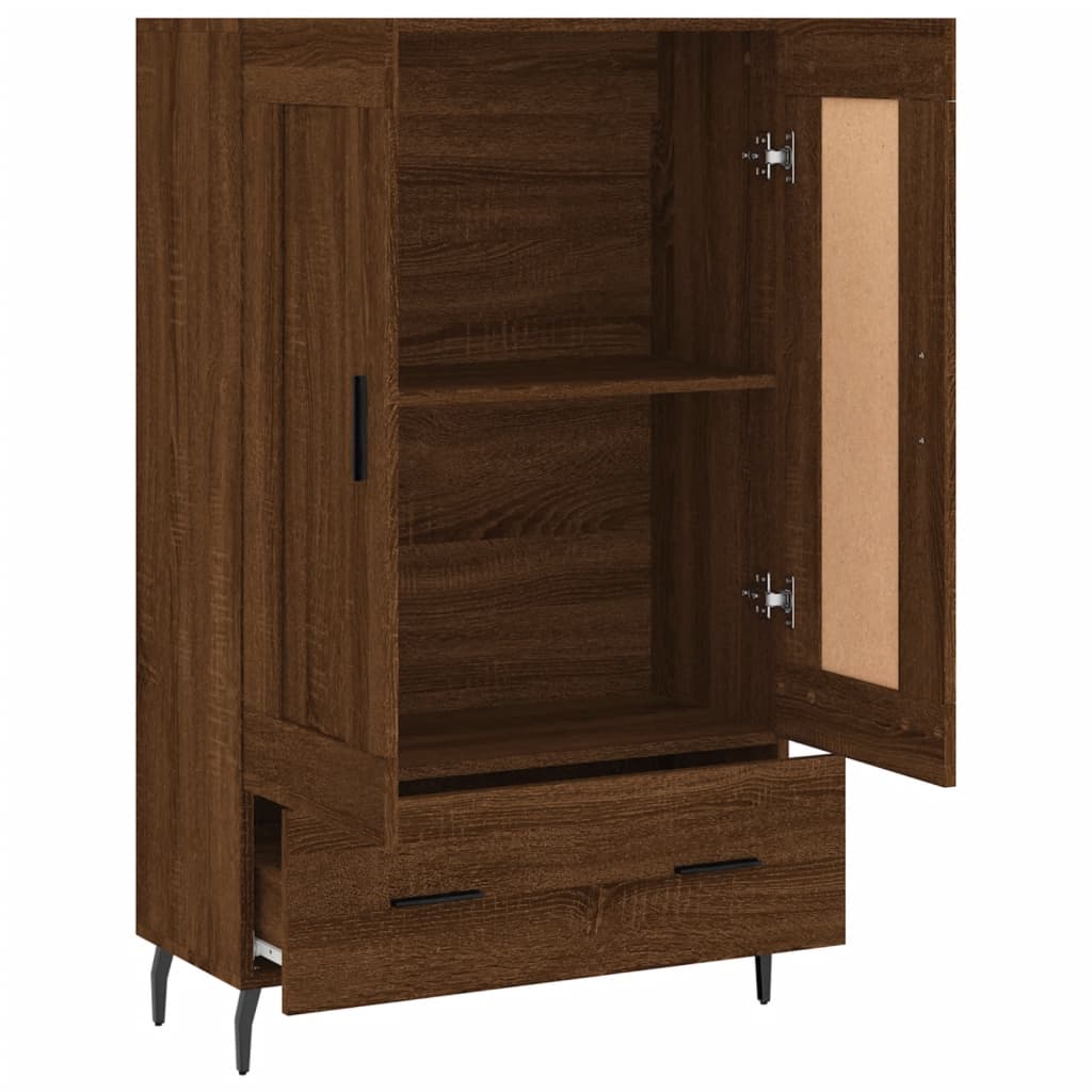 Dulap înalt, stejar maro, 69,5x31x115 cm, lemn prelucrat GartenMobel Dekor