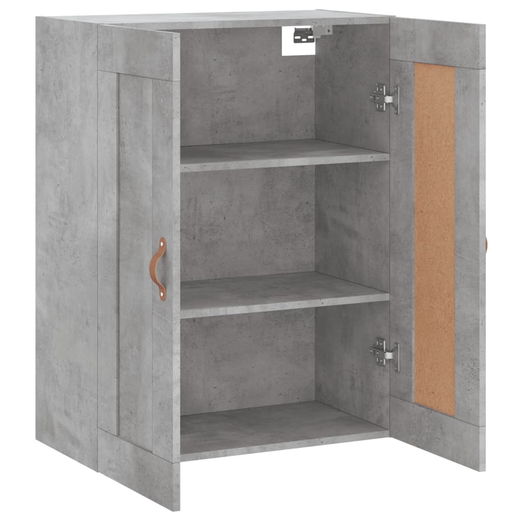 Dulap pe perete, gri beton, 69,5x34x90 cm, lemn prelucrat GartenMobel Dekor