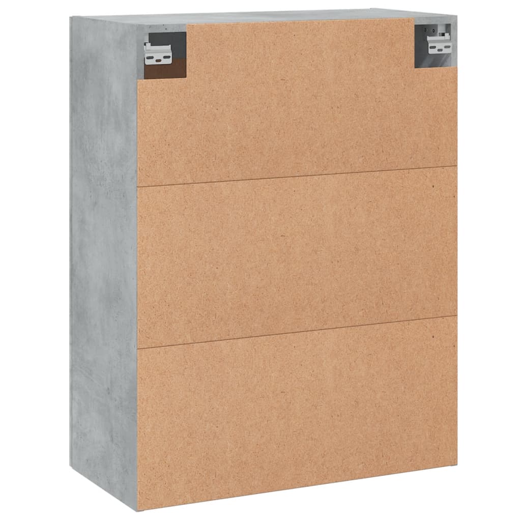 Dulap pe perete, gri beton, 69,5x34x90 cm, lemn prelucrat GartenMobel Dekor