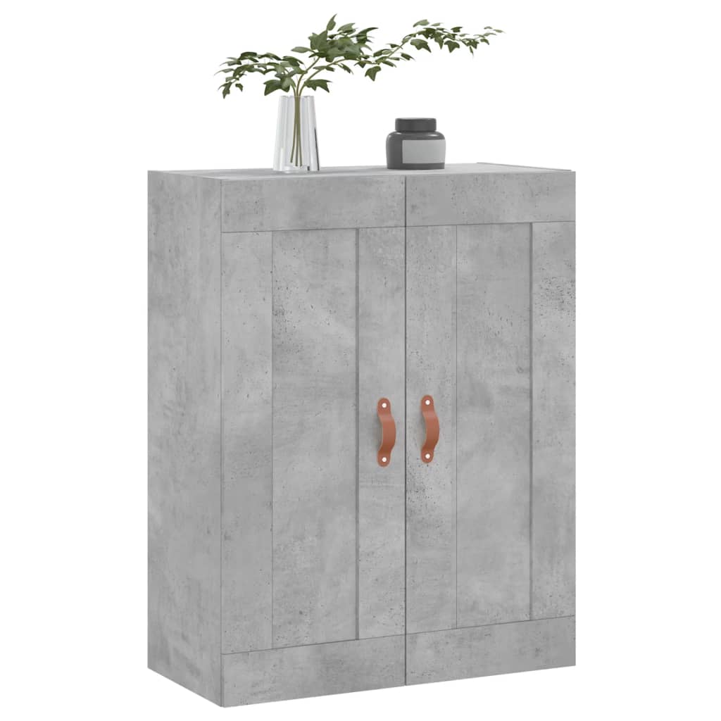 Dulap pe perete, gri beton, 69,5x34x90 cm, lemn prelucrat GartenMobel Dekor