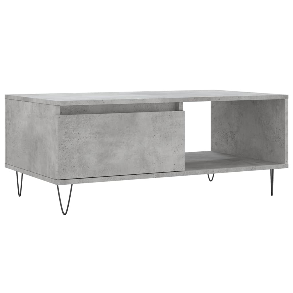 Măsuță de cafea, gri beton, 90x50x36,5 cm, lemn compozit GartenMobel Dekor