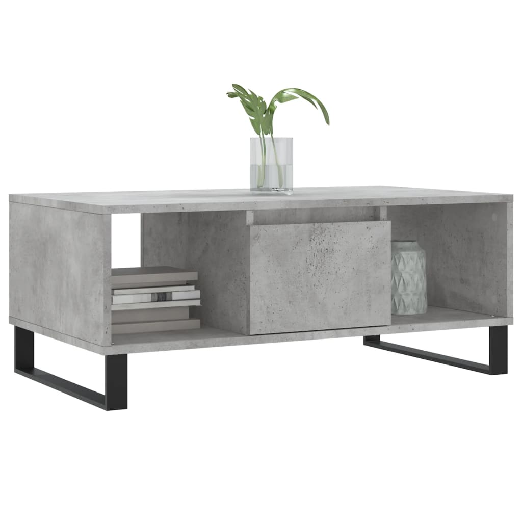 Măsuță de cafea, gri beton, 90x50x36,5 cm, lemn compozit GartenMobel Dekor
