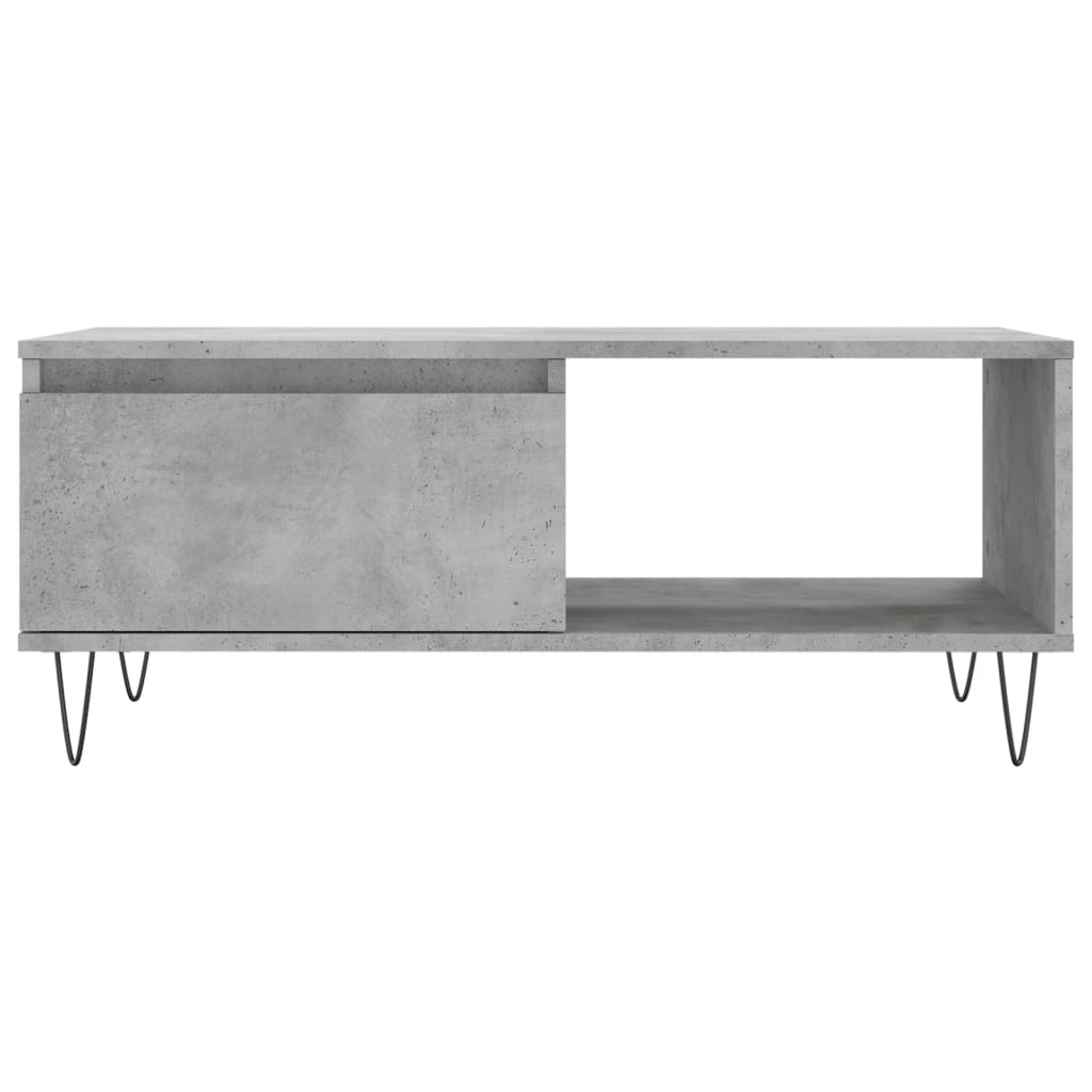 Măsuță de cafea, gri beton, 90x50x36,5 cm, lemn compozit GartenMobel Dekor