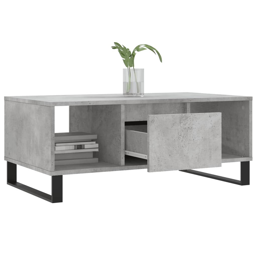 Măsuță de cafea, gri beton, 90x50x36,5 cm, lemn compozit GartenMobel Dekor