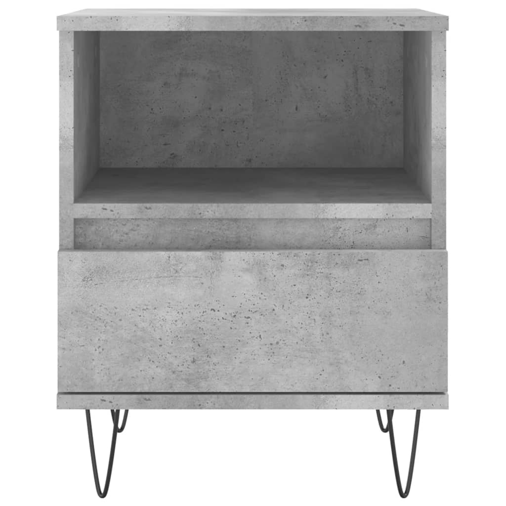 Noptieră, gri beton, 40x35x50 cm, lemn compozit GartenMobel Dekor